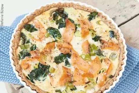 Lachs-Tarte mit Spinat