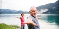 Mann Und Frau Beim Sport Im Freien